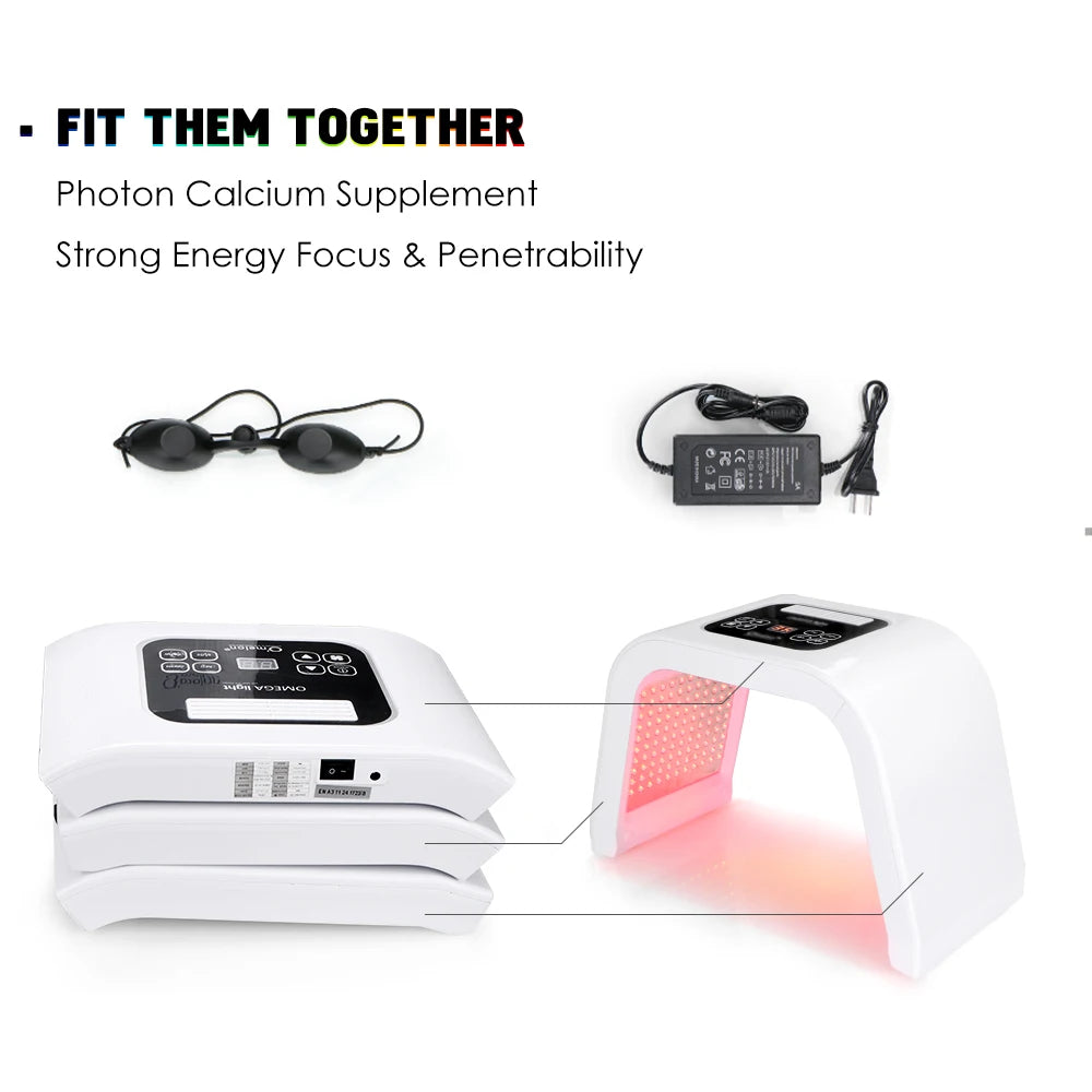 7 Color Phototherapy PDT LED Light Facials Machine Face Body Therapy Lamp