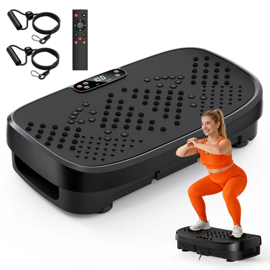 Vibration Plate Fitness Platform 120Levels Silent Operation Non-Slip Whole Body Exercise Board Home Gym Weight Loss Muscle Relax