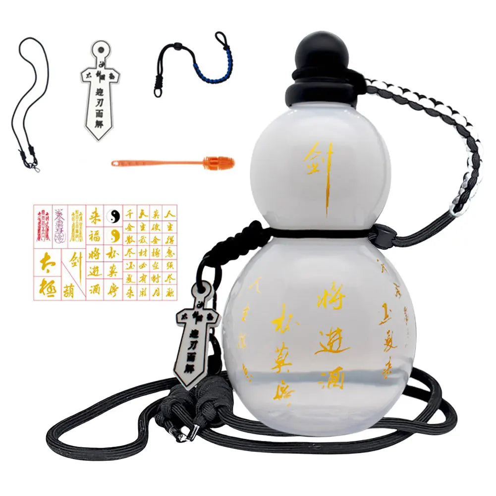 800ml Chinese Retro-Inspired Gourd Water Bottle Water Kettle 800ML Large Capacity Gourd Sports Water Bottle Gifts for Game Fans