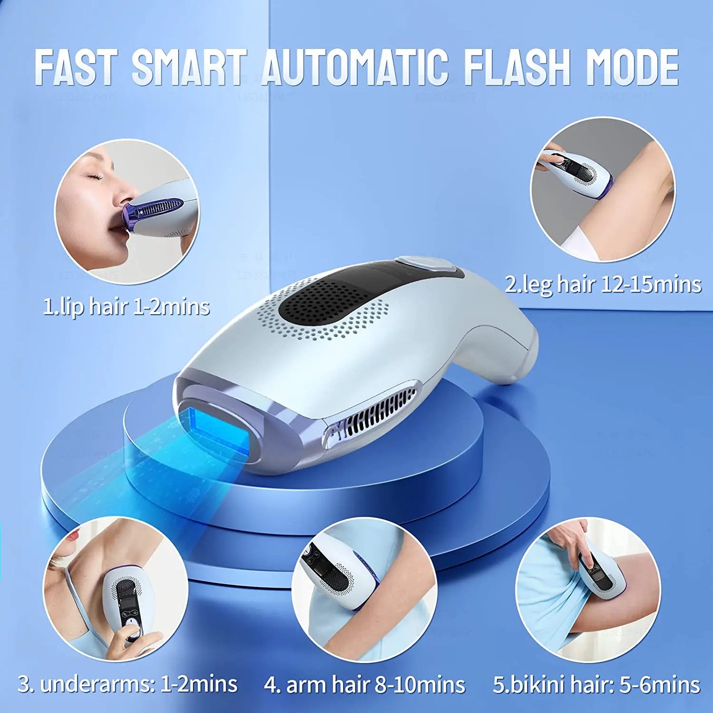 DEESS GP592 IPL Infinite Flash Laser Hair Removal Device Painless Ice Compress Hair Removal Device for Home Use