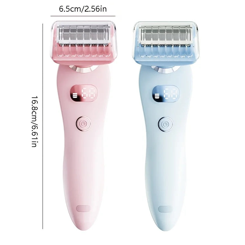 Electric Shaver for Women 2-IN-1 Electric Razor for Womens Legs Underarm Face,Wet Dry Use Rechargeable Bikini Trimmer
