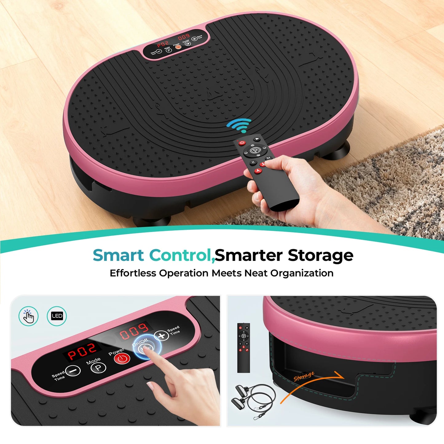Vibration Plate Whole Body Exercise Machine 120 Levels Remote Control Workout Home Gym Fitness Platform Fat Burning Weight Loss