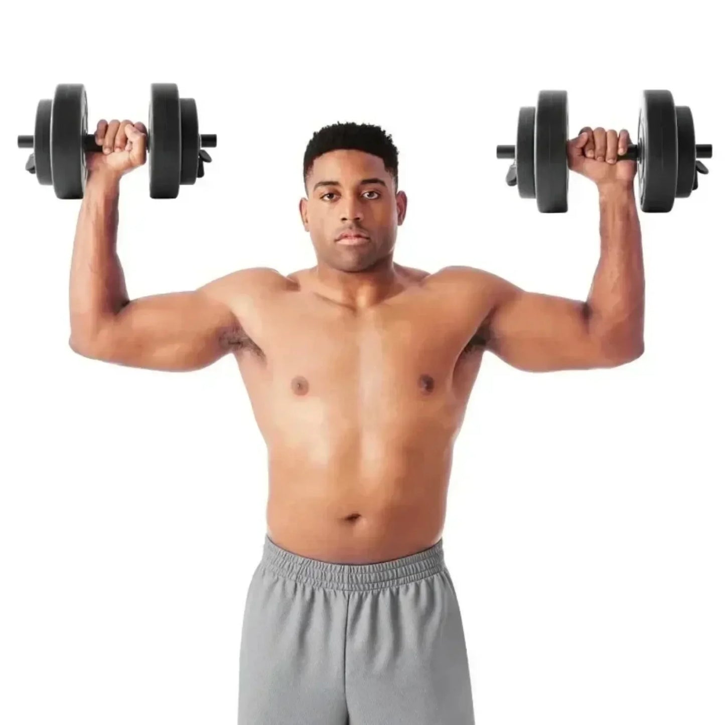 Home Gym Dumbbells Set 40lb, Adjustable Vinyl Free Weights for Beginners, Men & Women