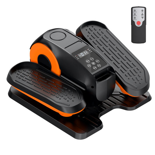 Portable Under Desk Elliptical Machine, 3 Intelligent Modes 12 Adjustable Speed, Quiet Compact Pedal Exerciser Fitness Workout