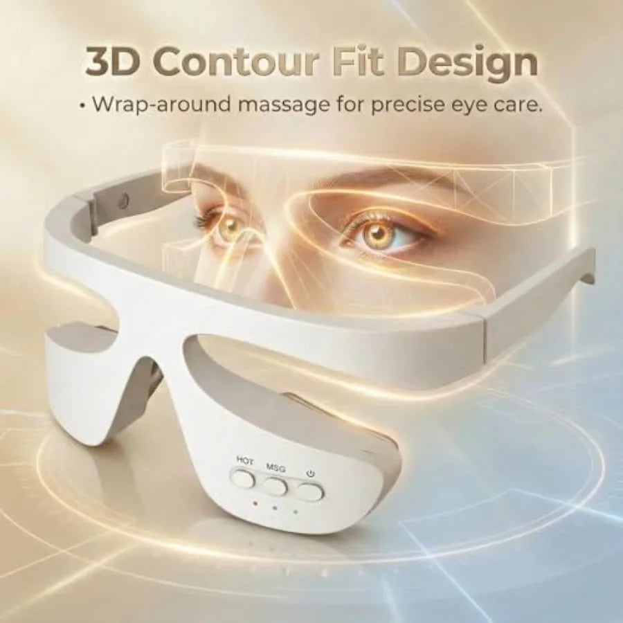 Upgraded Red Light Therapy and Microcurrent Eye Care Glasses with Gentle Heat - 1PC Helps Reduce The Look of Puffiness Dark Cir