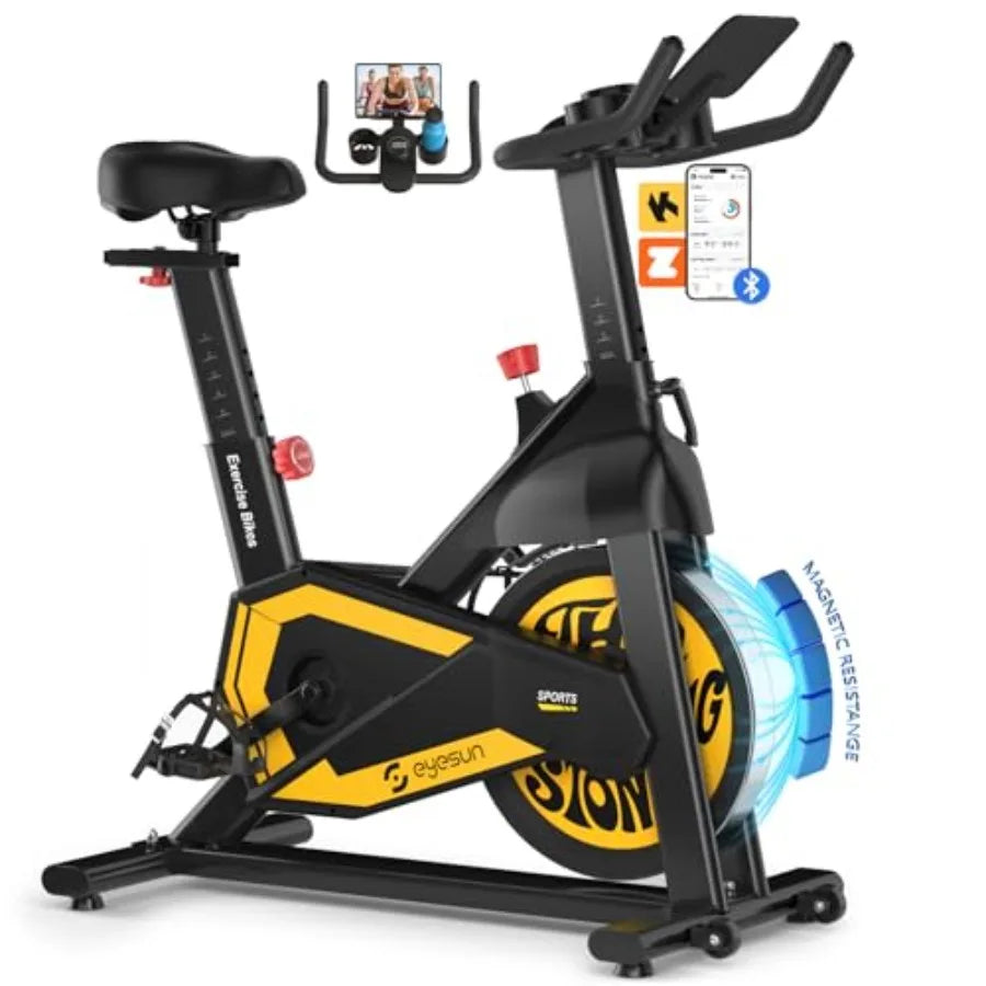 Indoor Cycling Bike for Home Exercise with Adjustable Magnetic Brake Pad Resistance Silent Belt Drive 330lbs Weight Ccity Upgra
