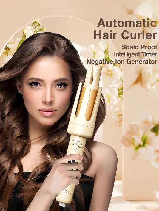 28mm Automatic Curling Iron, Hair Curler Wand Rotating,4 Adjustable Temperature Levels, Fast Self Spinning Styling