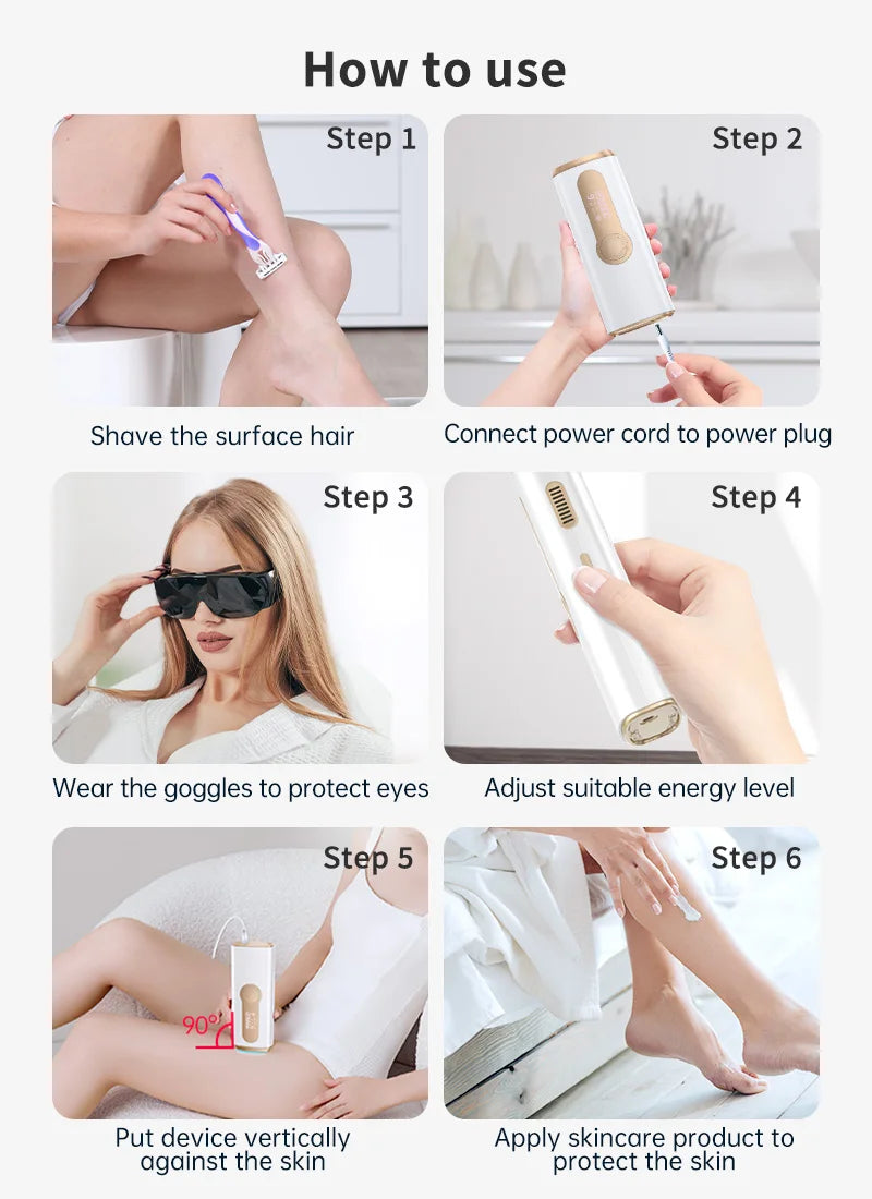 2026 IPL Pulsed Light Hair Removal Device with Cooling Function, 999,900 Flashes, 3-in-1 Laser Hair Removal Device [HR/SC/RA] for Women & Men, 9 Energy Levels for Underarms/Bikini Line/Body