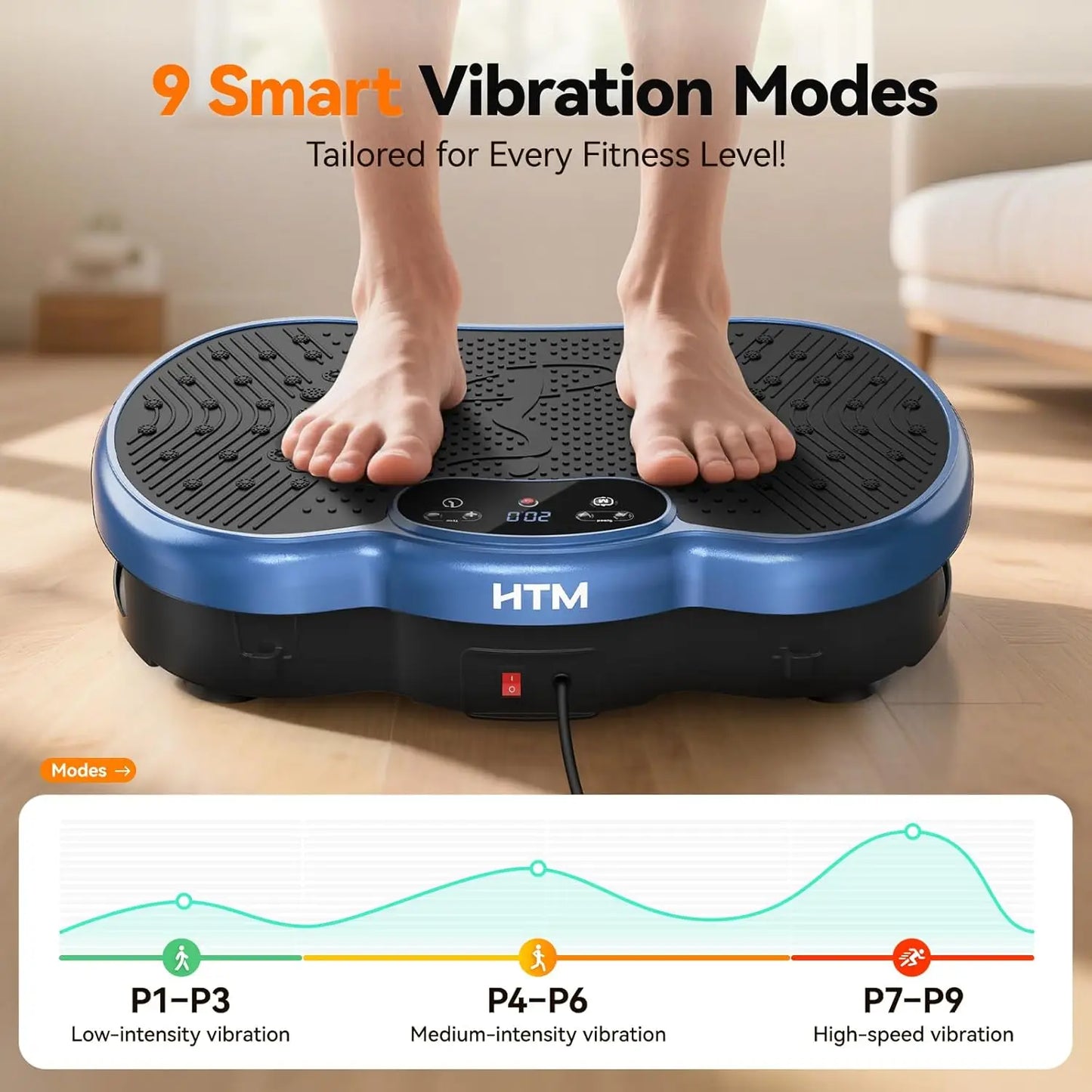 Fitness Vibration Plate Vibrate Exercise Machine Calorie Tracking 120 Speed Levels Whole Body Power Plate Home Gym Fat Burning