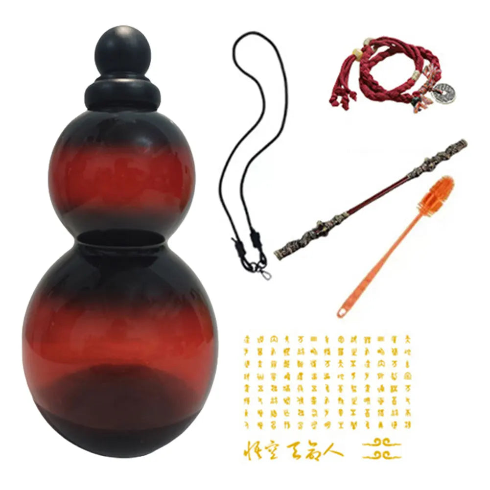 800ml Chinese Retro-Inspired Gourd Water Bottle Water Kettle 800ML Large Capacity Gourd Sports Water Bottle Gifts for Game Fans