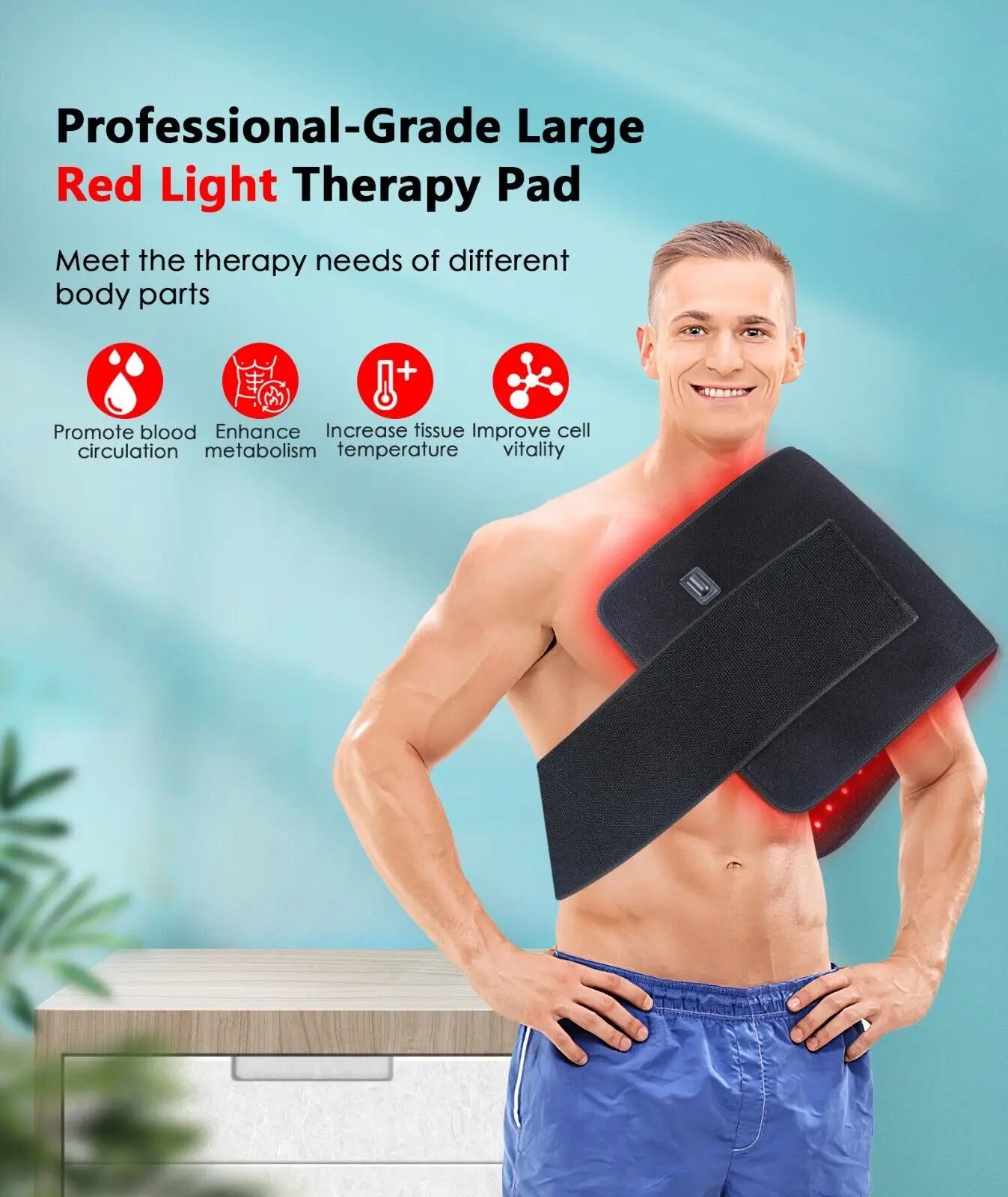NEW 360 LEDs Red Light Belt 660nm&850nm Infrared Light Therapy Pad For Body Fatigue Deep Therapy For Back Knee Hands Feet Relief