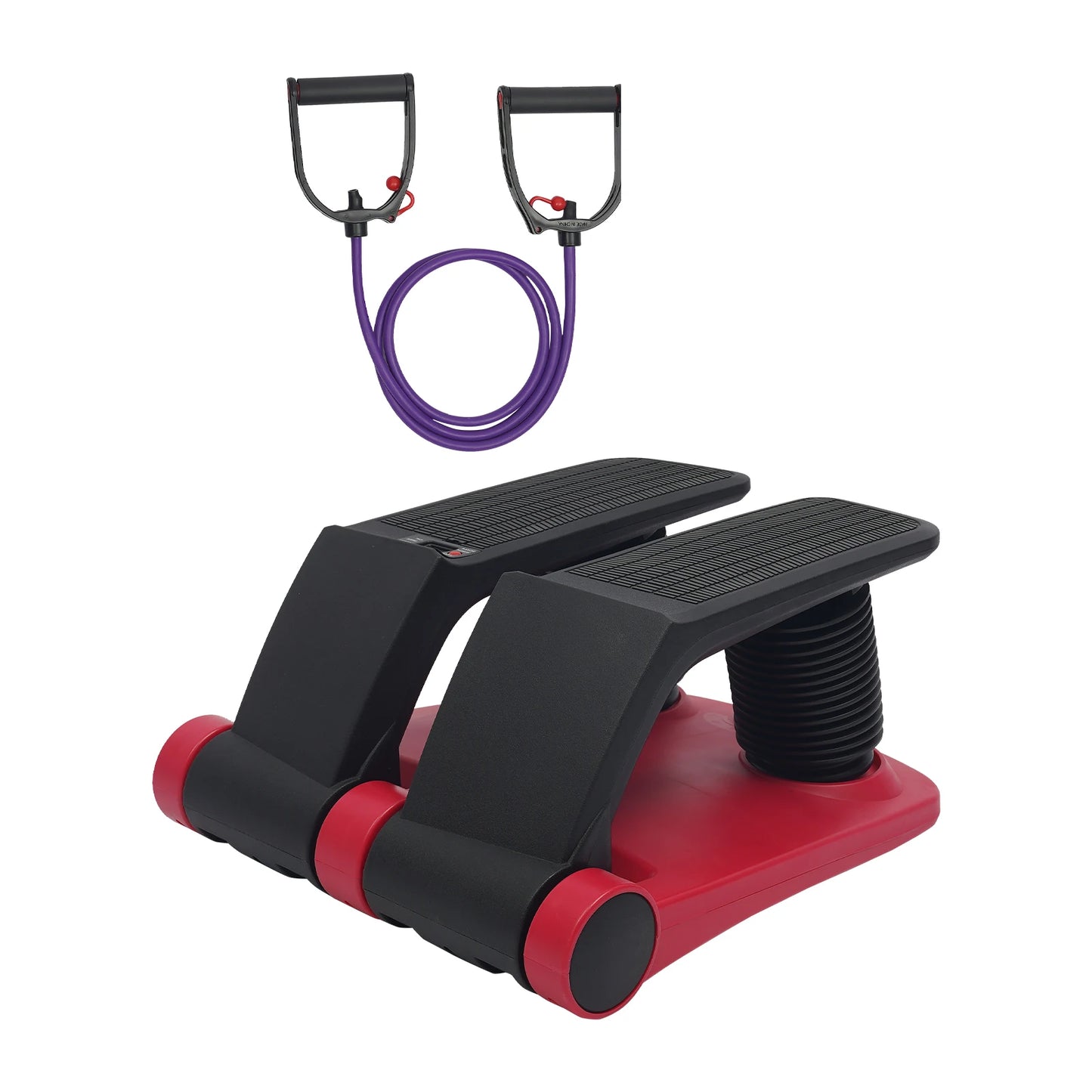 5 Tension Gears Portable Air Step Machine for Offices Workers, Home Gyms, Mini Twist Stepper with LCD Display & Elastic Rope