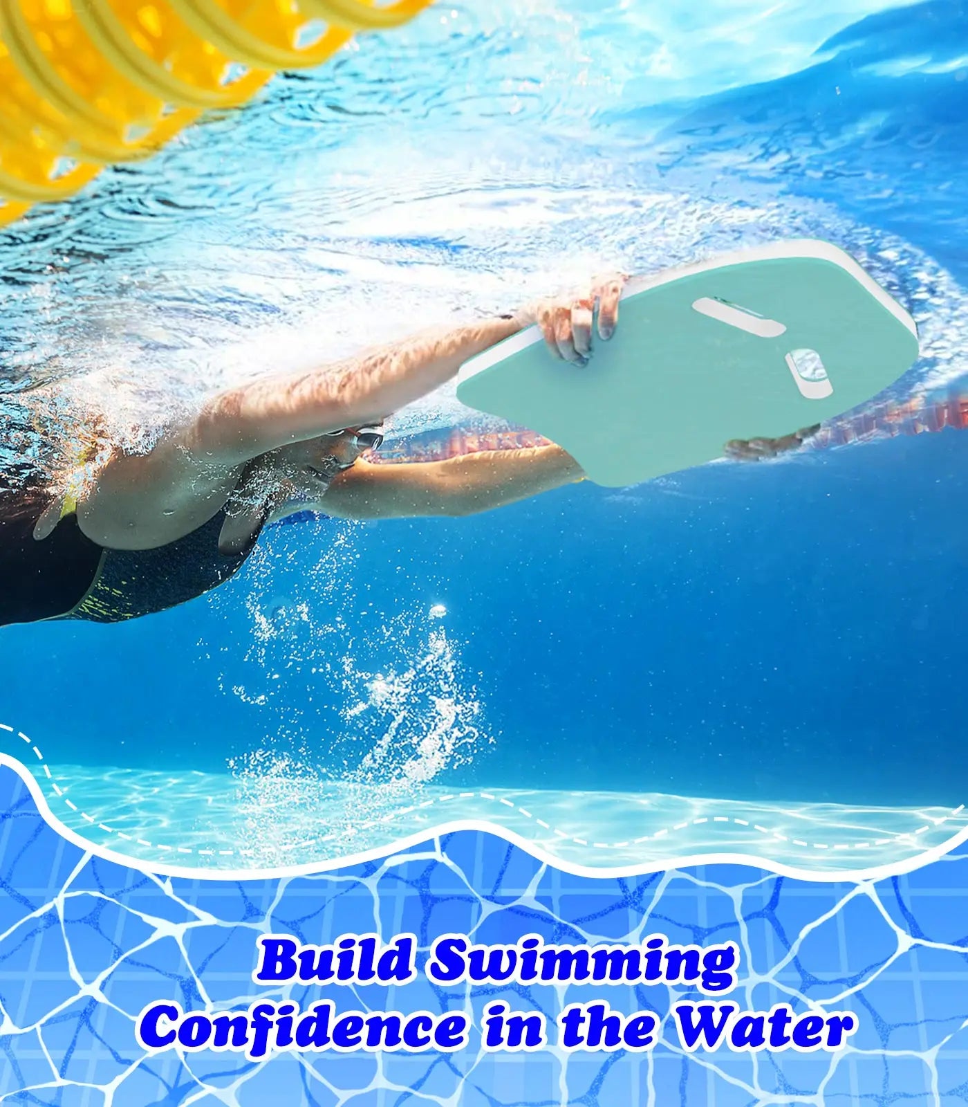 Swim Kickboard Swimming Training Kick Board Pool Exercise Equipment Promote Natural Swimming Position Water Fun Tool for Adults