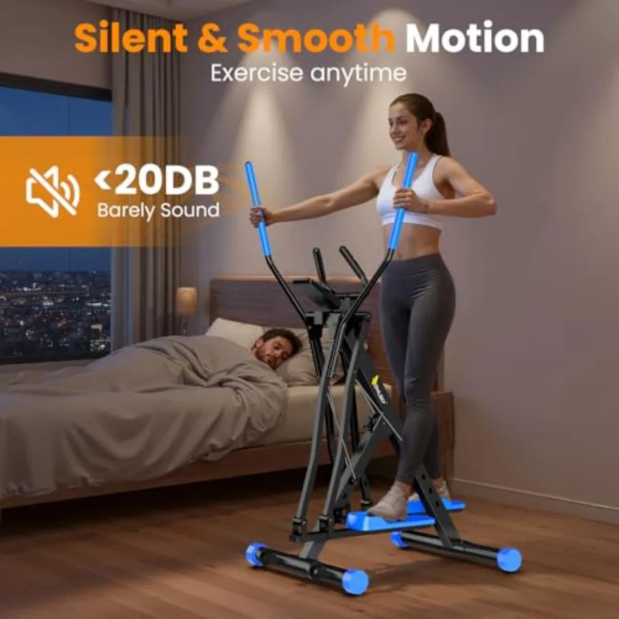 Air Walk Elliptical Exercise Machine for Home Gym Full-Body Cardio Cross Trainer Glide Exercise with LCD Monitor Device
