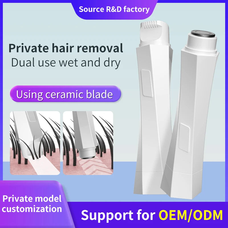 GREATWALL Dual Head Rechargeable Neutral Shaver - USB Charging, Suitable for Bikini, Armpit - Wet/Dry, Easy to Clean, Reusable