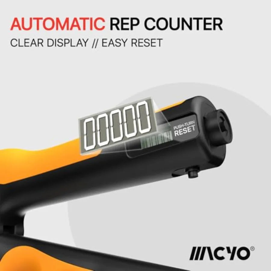 Grip Strength Trainer with Wider Handles - Adjustable Hand Grip Strengthener 11-220Lbs 5-100KG for Large Hands Automatic