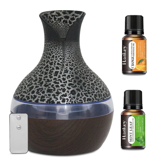 300 ml USB Aromatherapy Diffuser & Humidifier – ultra-quiet cool-mist humidifier with remote control, 7-color LED lights, and 2
