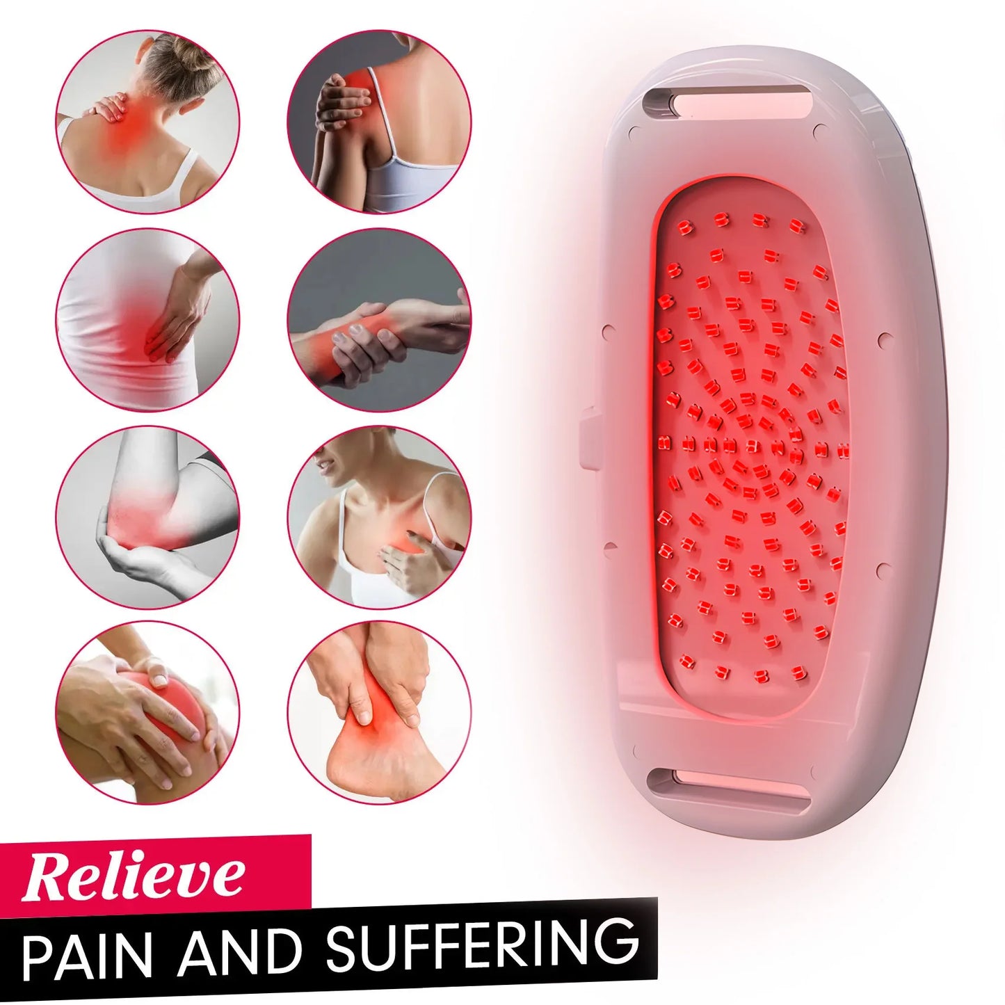 100pcs Diodes Red Light Therapy Panel for Body Discomfort Soothing 650nm 660nm Dual Wave Band Large Area Cleaning Board for Knee Shoulder Back Hand Wrist Rigid Joint Relaxation Handheld Personal Home Wellness Support Tool