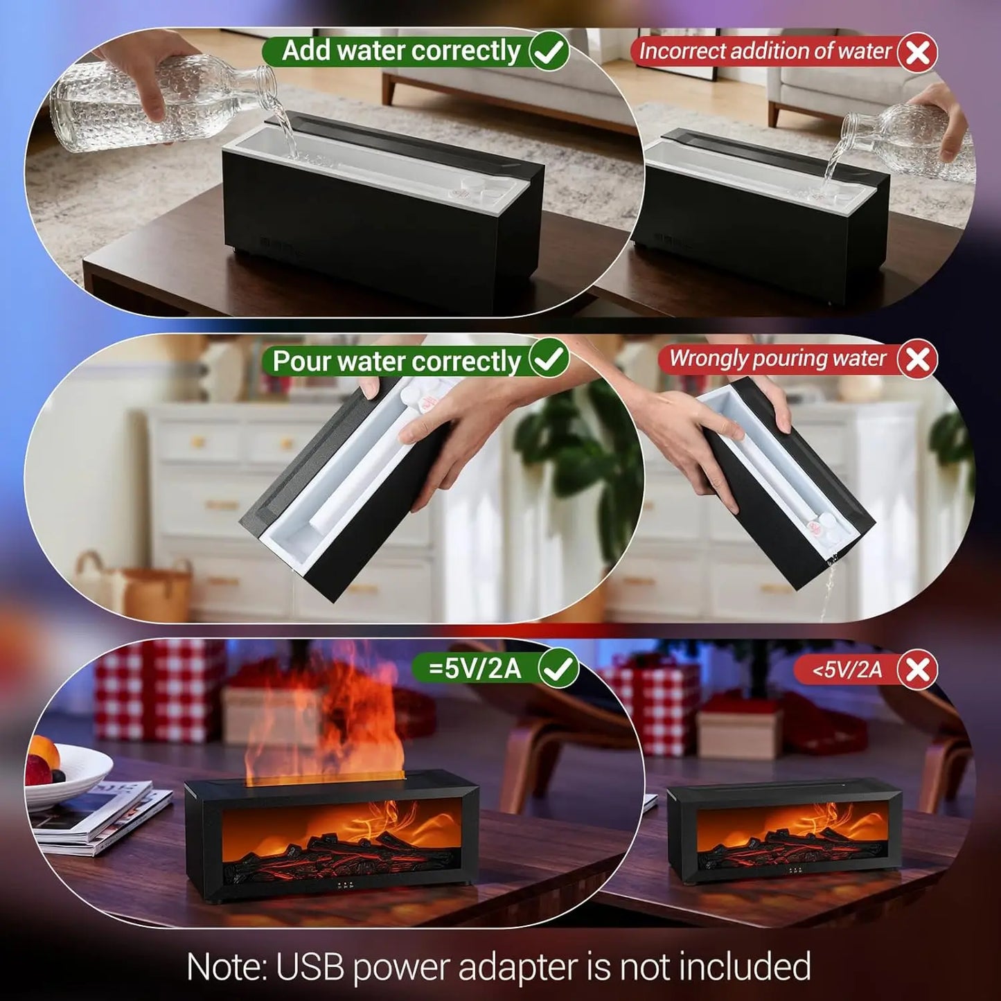 Remote Control Flame Diffuser, 150ml Ultrasonic Aroma Humidifier with Timer & LED Lights for Home