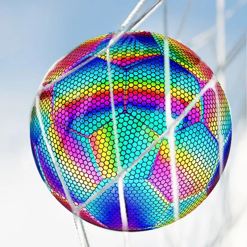 Reflective Football Luminous Soccer Ball Night Outdoor Sports Glowing Standard Soccer Size 5 For Kids Adult Training