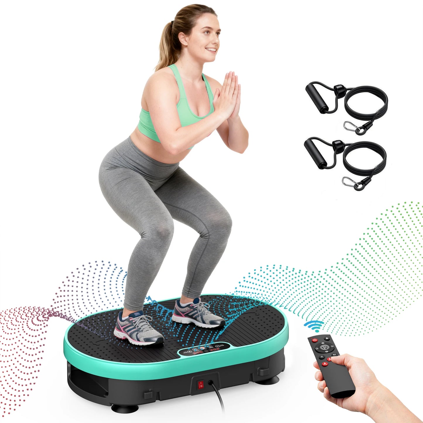 Vibration Plate Whole Body Exercise Machine 120 Levels Remote Control Workout Home Gym Fitness Platform Fat Burning Weight Loss