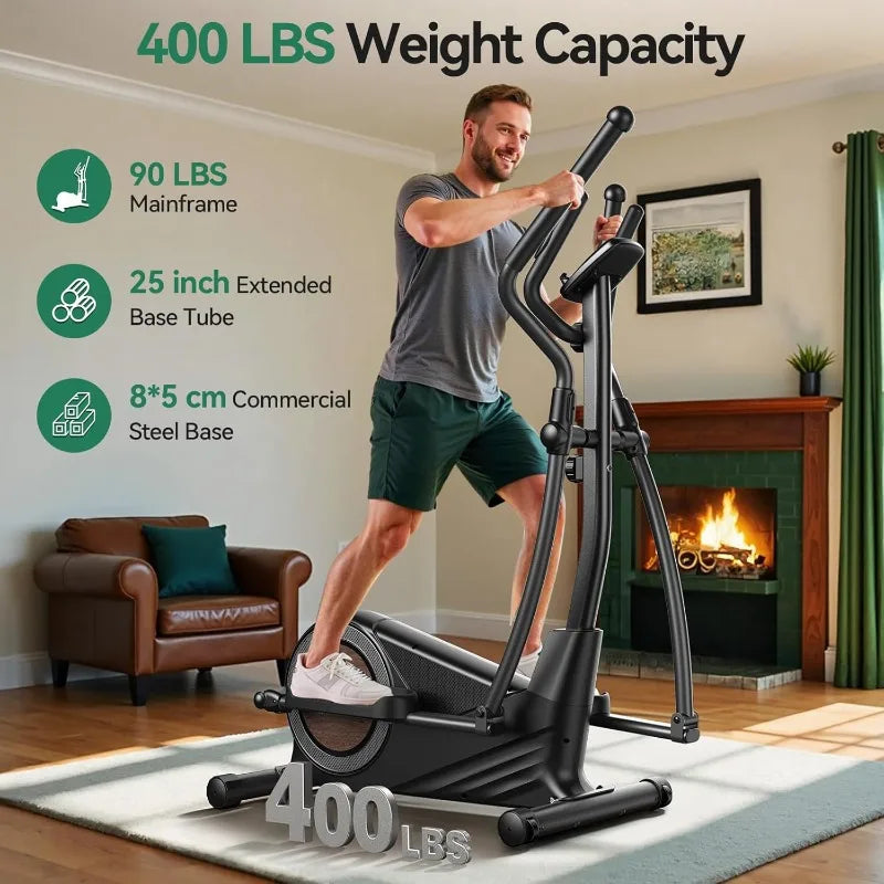 Niceday Elliptical Exercise Machine, Elliptical Machine for Home, Magnetic Elliptical Trainer with 15.5IN-19IN Stride, 1