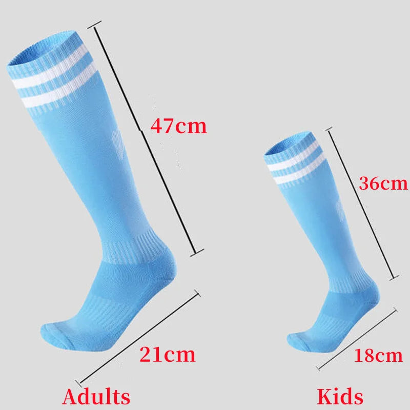 Knee Tube Long Quality Cotton Football Socks High Kids Legging Stockings Soccer Baseball Running Sport Adults Children Socks