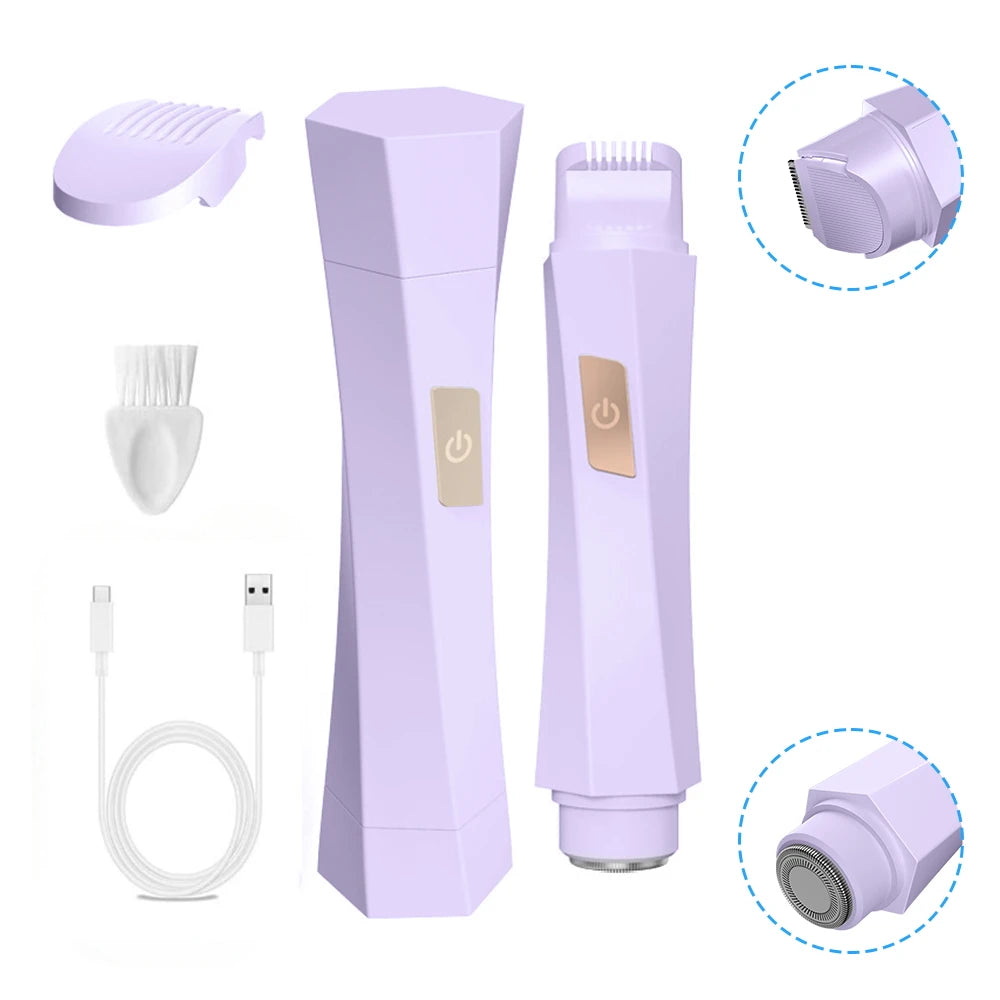 GREATWALL Dual Head Rechargeable Neutral Shaver - USB Charging, Suitable for Bikini, Armpit - Wet/Dry, Easy to Clean, Reusable