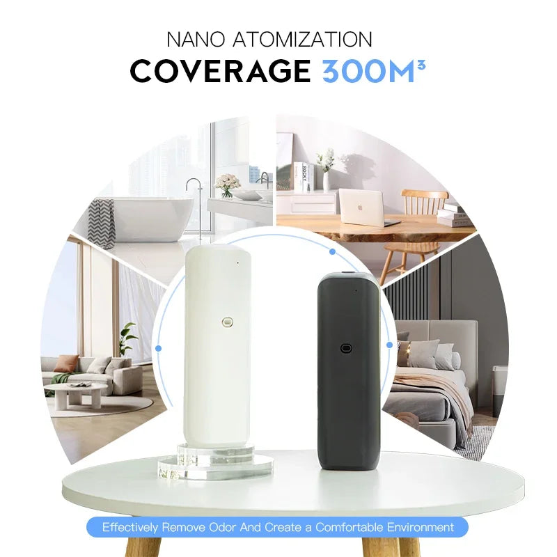 Fragrance Diffuser Coverage 300m³ Plug In Wall Waterless Essential Oil Diffuser Home Fragrance Smart Bluetooth Scent Air Machine
