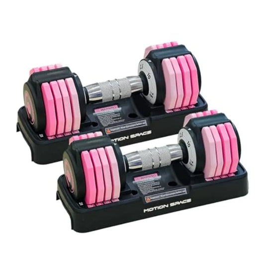 Adjustable Dumbbells Set 12.5LB Pair 1-Sec Fast Adjustable 5 Free Weights Premium Comfort Non-slip Metal Handle Compact Size fo