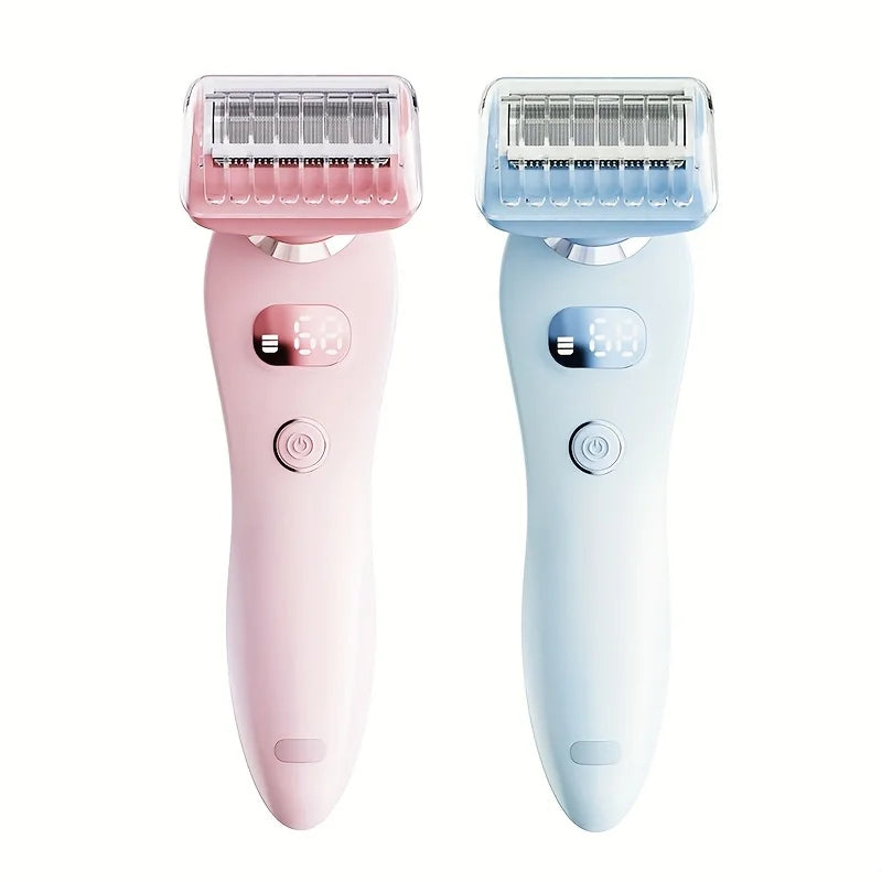 Electric Shaver for Women 2-IN-1 Electric Razor for Womens Legs Underarm Face,Wet Dry Use Rechargeable Bikini Trimmer