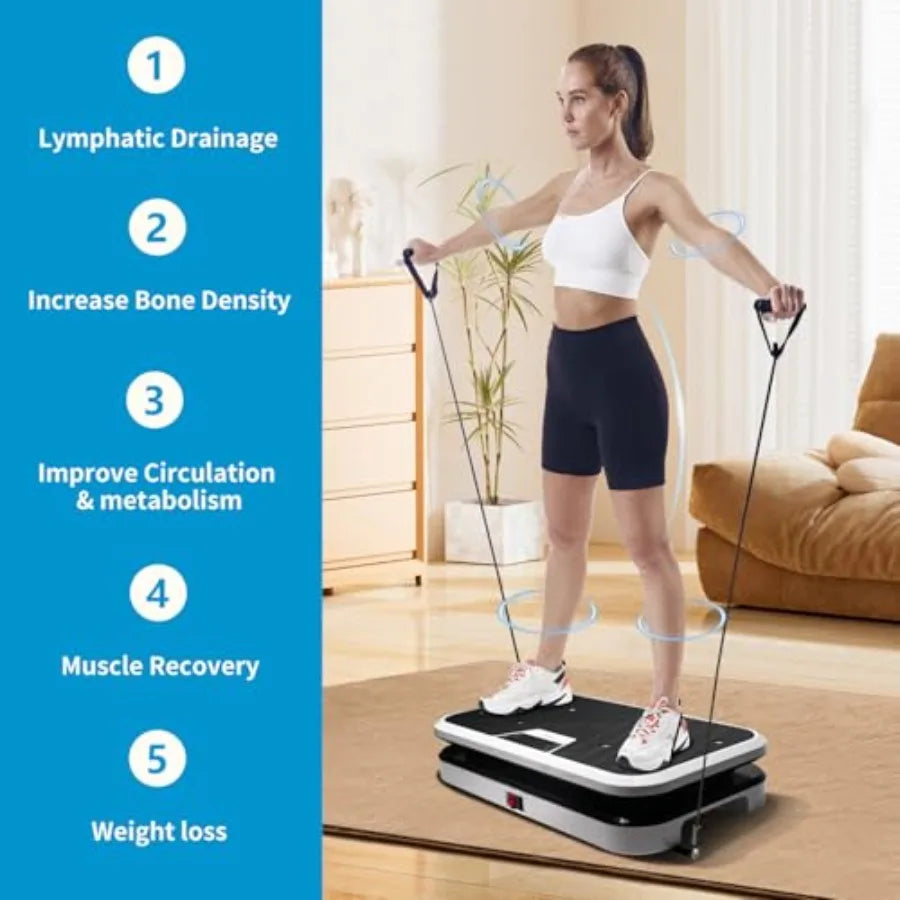 Professional Linear Vertical Vibration Plate for bone strength lymphatic drainage steel frame black 50-60Hz frequency 3mm ampli