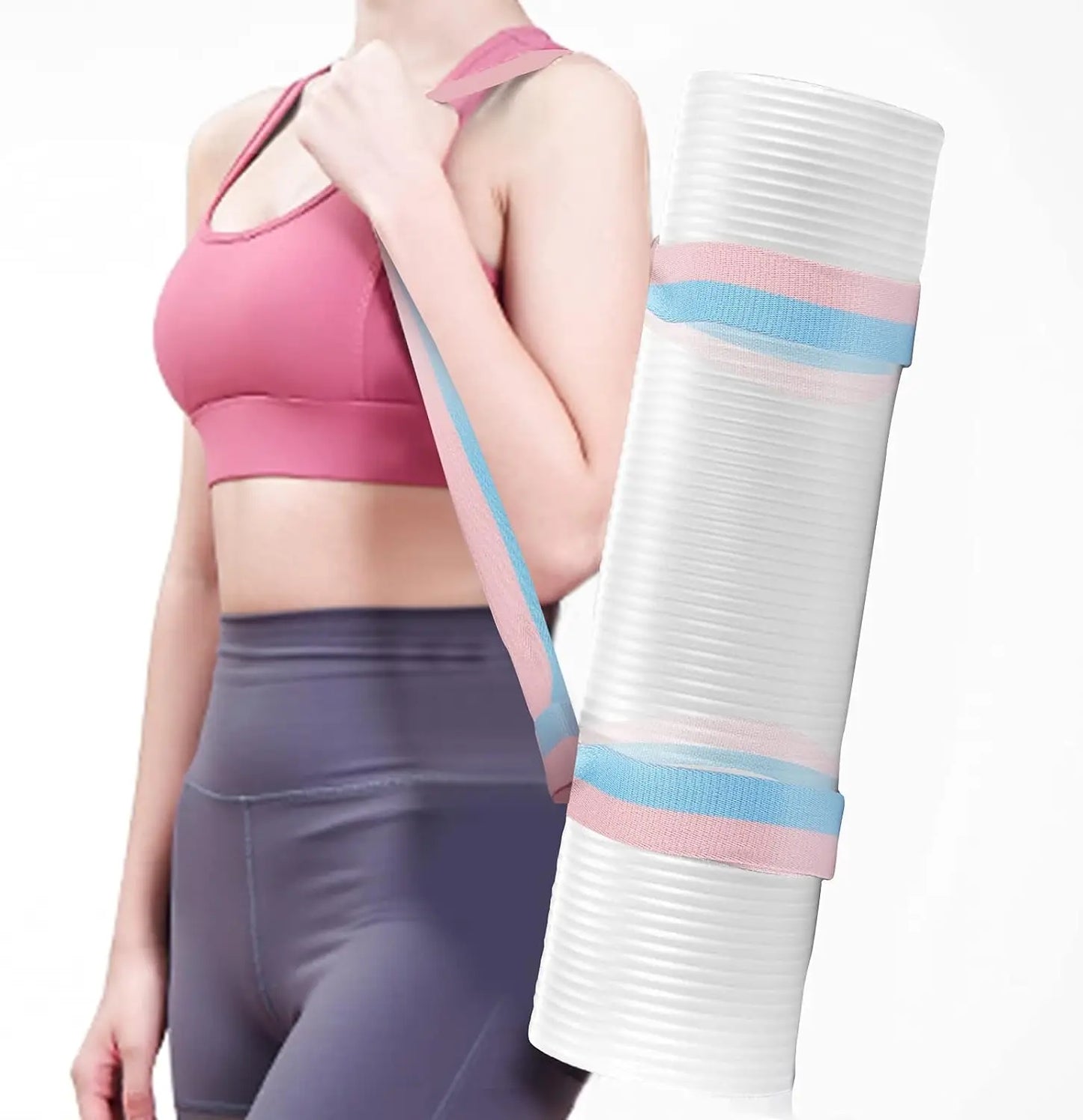 2-Pack Adjustable Yoga Mat Carrying Straps, Durable & Comfortable for Easy Transport