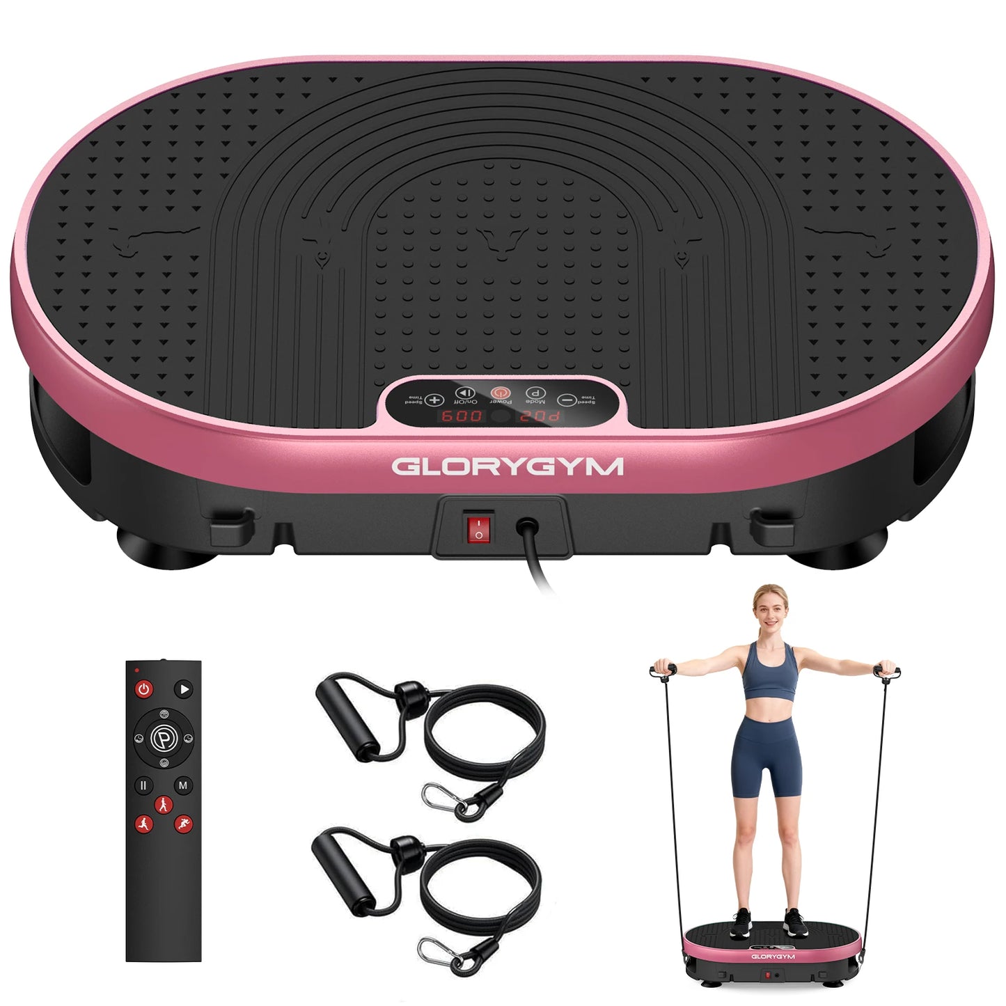 Vibration Plate Whole Body Exercise Machine 120 Levels Remote Control Workout Home Gym Fitness Platform Fat Burning Weight Loss