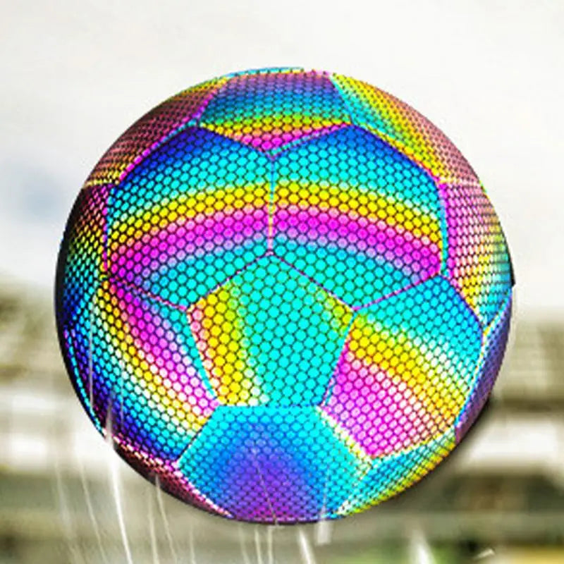 Reflective Football Luminous Soccer Ball Night Outdoor Sports Glowing Standard Soccer Size 5 For Kids Adult Training