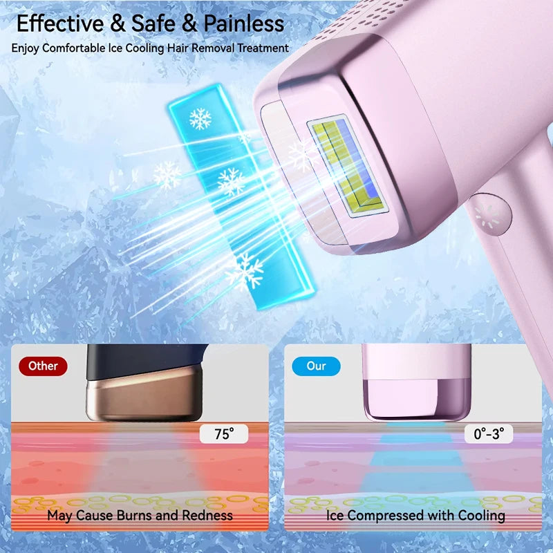 MLAY T14 IPL ICE Cooling IPL Laser Epilator Home Hair Removal Device Replaceable Face Body Bikini Lamps For Women Men Painless
