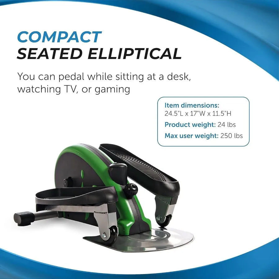 Compact Strider Foot Exercise Machine Under Desk Elliptical Standing or Seated Elliptical Fitness Equipment