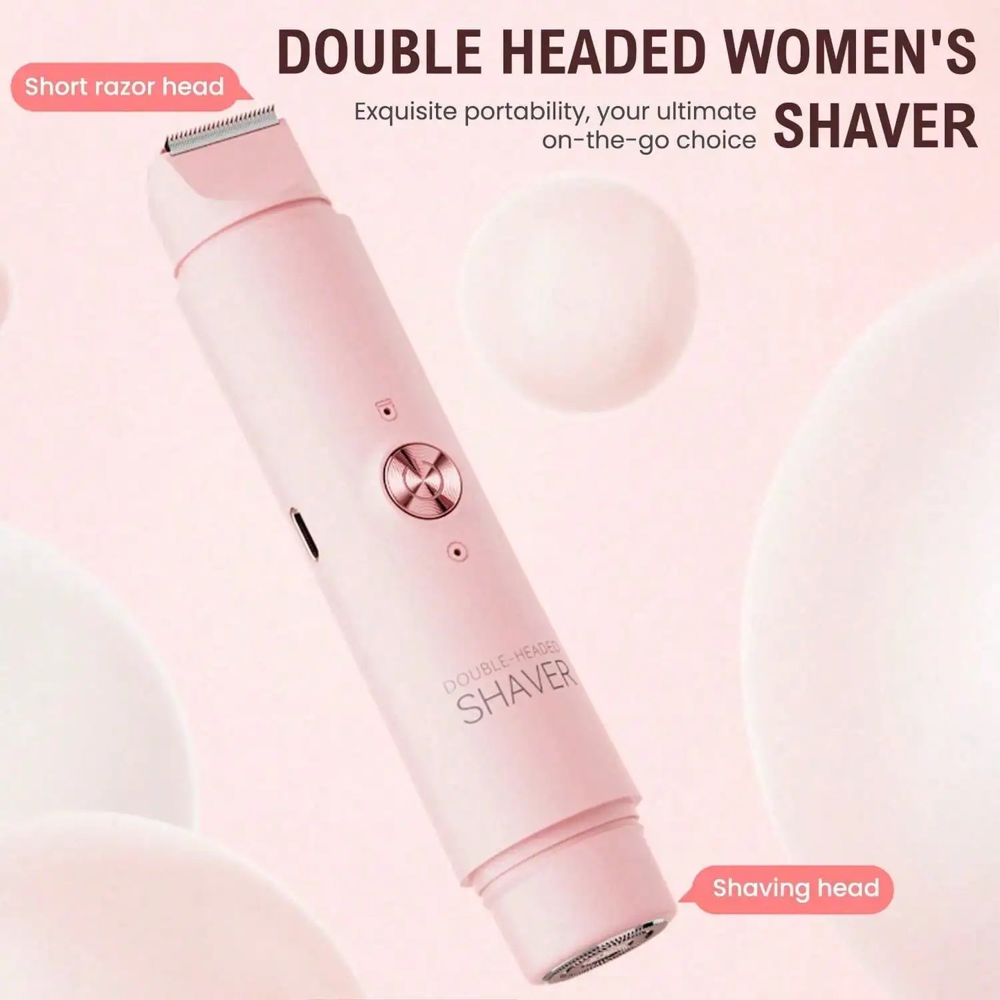 2 In 1 Electric Shaver For Women, Electric Razors For Women Shaving - Hair Removal For Wet & Dry Use, Epilator For Bikini, Underarms, Legs, Arms, Hypoallergenic Blades, Facial Hair Removal, Usb Rechargeable 200mAh, Stocking S