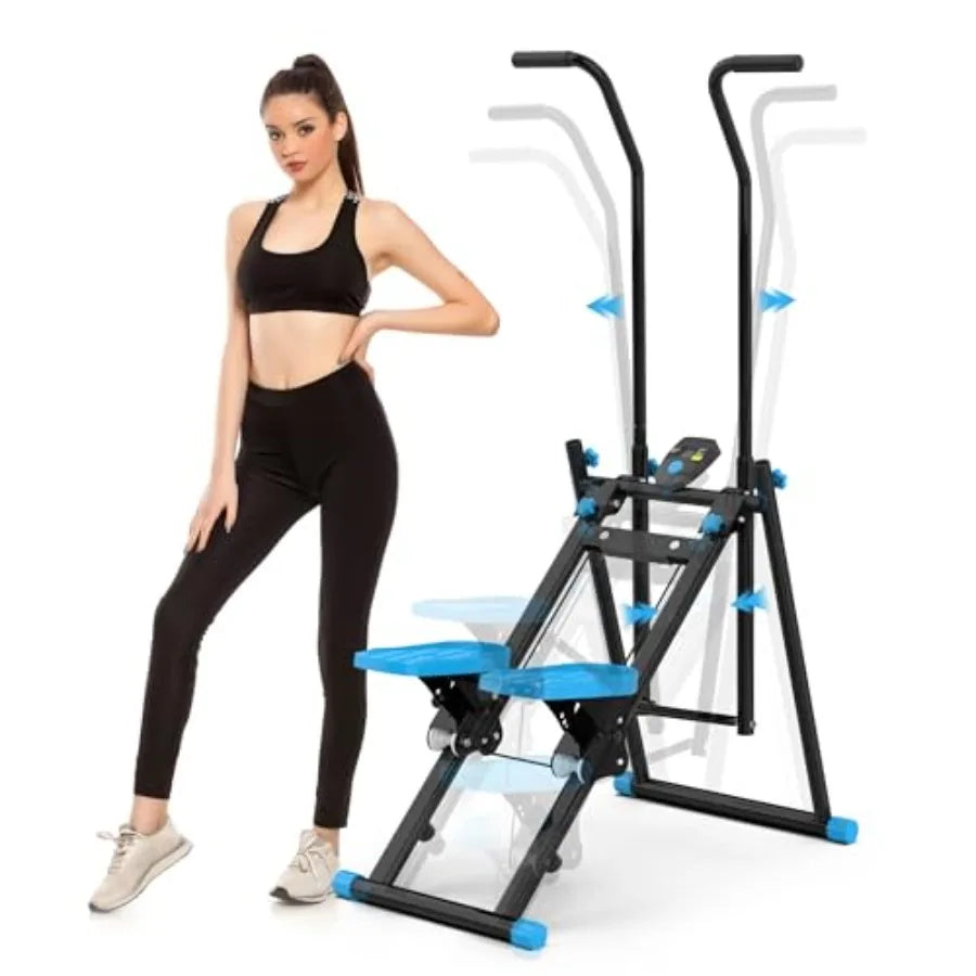 Stair Stepper for Home Gym Vertical Stair Climber Cardio Exercise Machine for Full-Body Workout with Adjustable Handlebar Pedal
