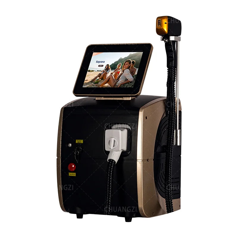 808nm Diode Laser Hair Removal Machine 3 wave Ice Titanium Painles Permanent Alexandrite Device For Professional Salon Depilador