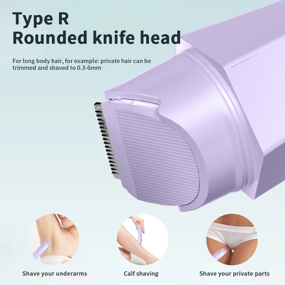 GREATWALL Dual Head Rechargeable Neutral Shaver - USB Charging, Suitable for Bikini, Armpit - Wet/Dry, Easy to Clean, Reusable