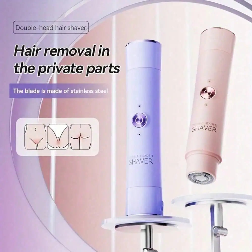 2 In 1 Electric Shaver For Women, Electric Razors For Women Shaving - Hair Removal For Wet & Dry Use, Epilator For Bikini, Underarms, Legs, Arms, Hypoallergenic Blades, Facial Hair Removal, Usb Rechargeable 200mAh, Stocking S